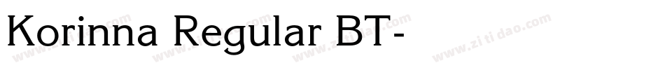 Korinna Regular BT字体转换